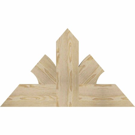 Ekena Millwork Richland Rough Sawn Timber Gable Bracket, Douglas Fir, 36"W x 21"H x 2"D x 6"F, 14/12 Pitch GBW036X21X0206RIC00RDF
